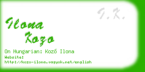 ilona kozo business card
